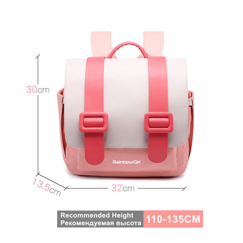 Populære campus skoletasker børn slik farve rygsække til primære studerende piger taske børn skoletaske rygsæk mochila: Rød-lyserød