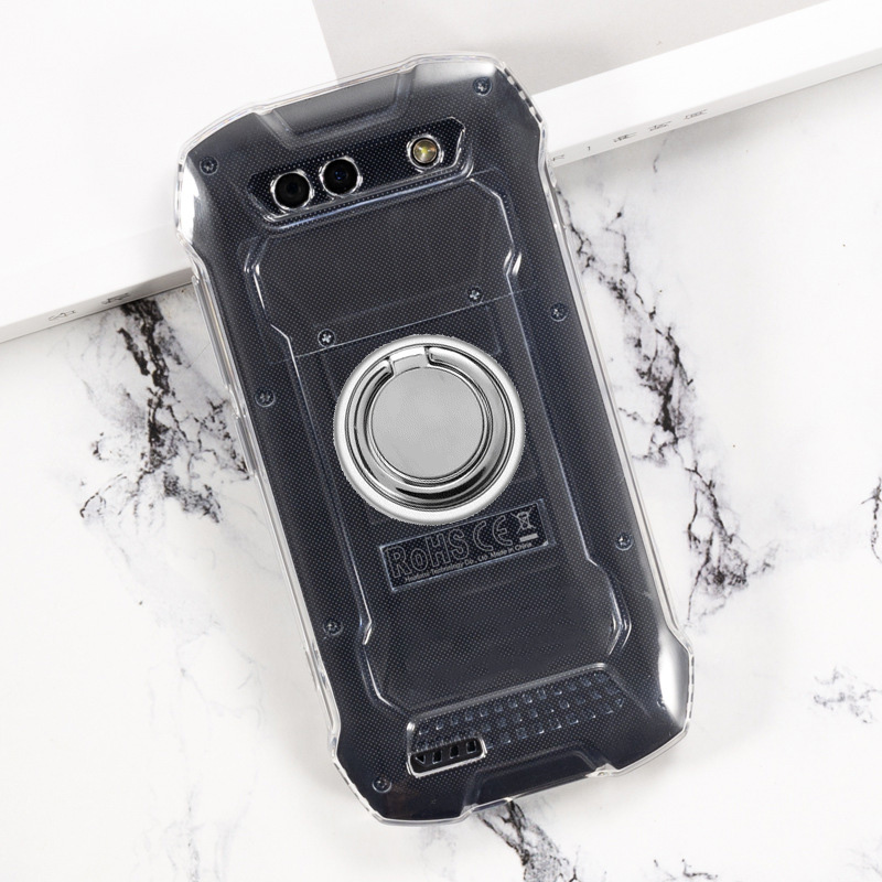 For Cubot King Kong Mini 4&quot; KingKong Mini2 2 Back Ring Holder Bracket TPU Soft Silicone SmartPhone Case Cover: King Kong Mini2 / Ring Case White