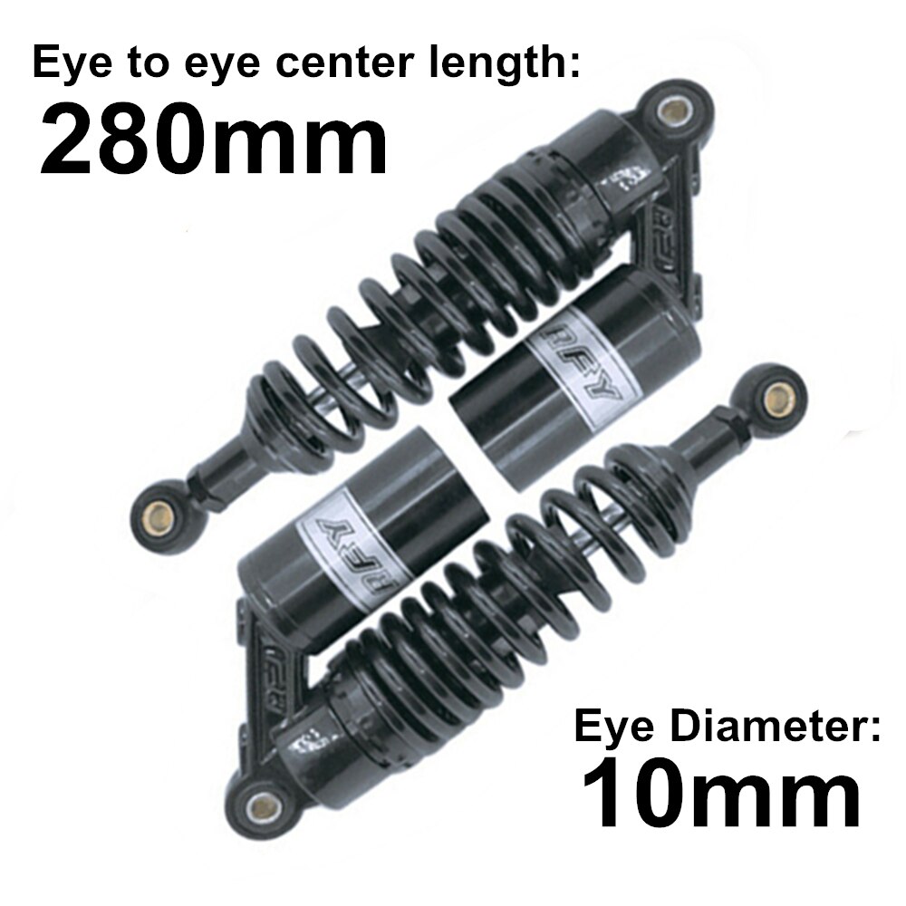 Amortiguador para moto, suspensión trasera, ATV, Quad Scooter, Motor de bicicleta tierra D30, negro, 280mm, 320mm, 360mm, 380mm, 440mm: M99-35-1