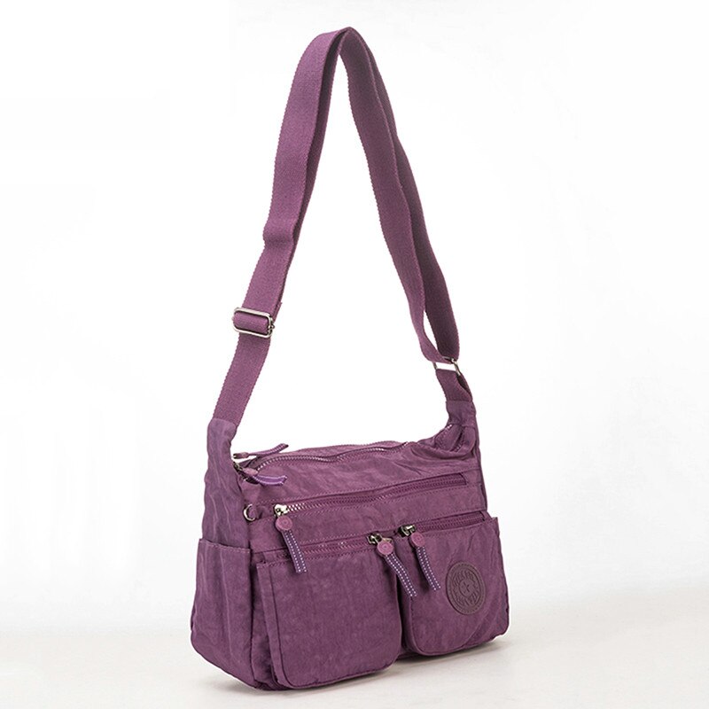 TEGAOTE Messenger Tas Toevallige Multi Ritsvak Vrouwen Kleine Schoudertas Crossbody Tas Dames Satchel Handtas Gsm Pouch: Paars