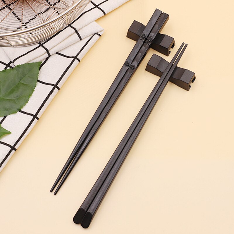 Palillos de Sushi de doble punta de acero inoxidable, estilo japonés, para el hogar, 1 par