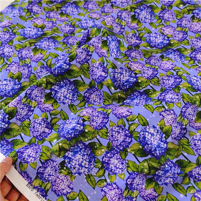 Cotton Fabric European Flower Oil Painting Pastoral for Sewing Clothes Dresses DIY Handmade by half Meter