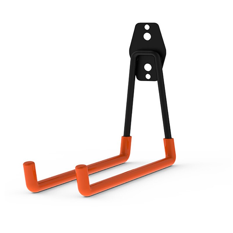 Orange Steel Garage Storage Utility Double Hooks Warehouse Balcony Metal Garden Wall Organizer Hanger 1pc