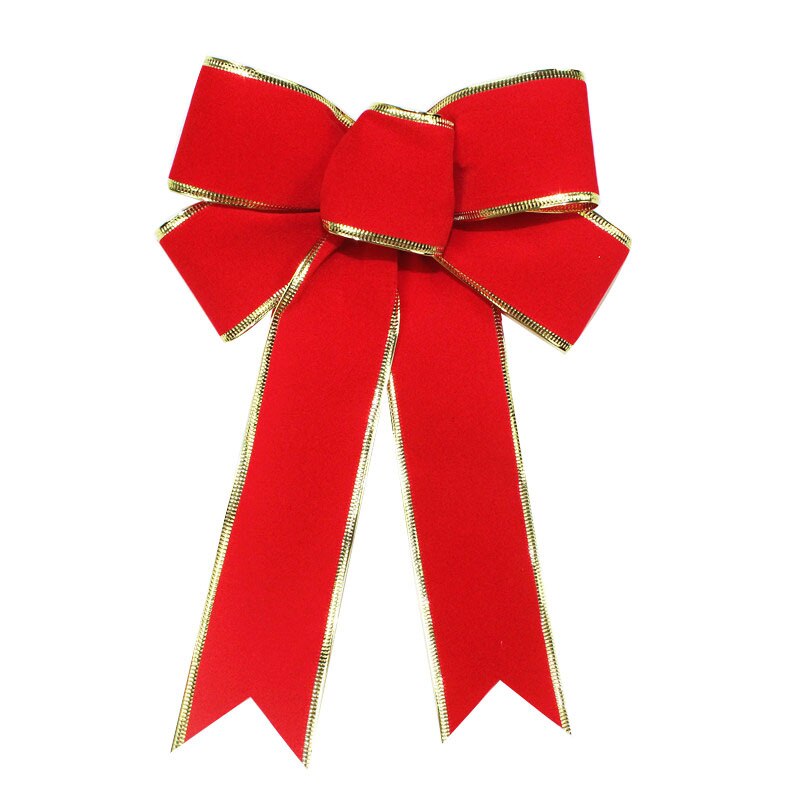 B-julesløjfer juletræ bånd sløjfe sløjfe blomsterindpakning til bryllup begivenheder fødselsdag dekoration godt år: Rød