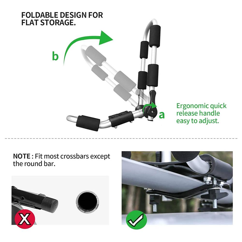 Car SUV Roof Rack Luggage Carrier Car Kayak Canoe Carrier Rack Roof Mount Car Top Mount Skiing Surfboard Roof Rack Shelf