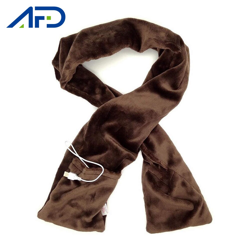 Elektrische verwarming, pluche sjaal, winterwarme nekwarmer, omslagdoek voor binnen en buiten, draagbaar, usb-aangedreven, thuis, koolstofvezel kraag