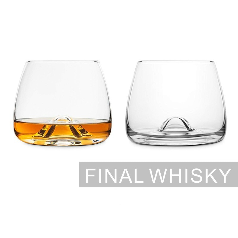 Japanse Creatieve Final Final Whisky Swirl Wijn Cup Verhoogde Bodem Whisky Rots Glas Kristal Cognac Borrel Vodka Chivas Tumbler: Default Title