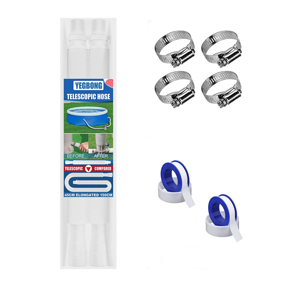 Pool Pump Replacement Retractable Hose Replacement Pool Filter Pump Hose Oxygen Pump Hose for Air Bubble Stone: 2Pcs