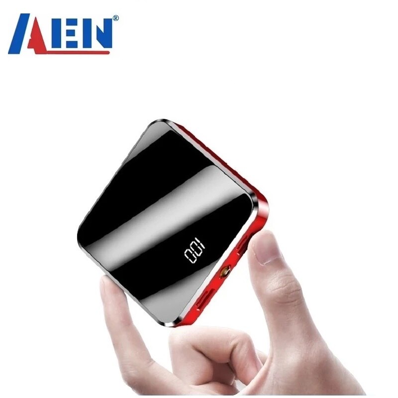 Mini banco de energía de 30000mAh, de gran capacidad de tamaño pequeño cargador portátil, 2 pantallas de espejo USB, batería externa para teléfono inteligente