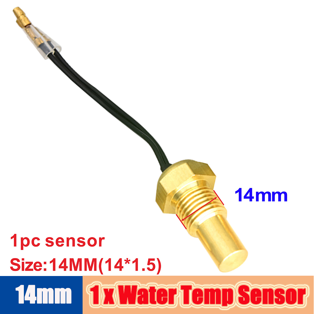 Medidor de temperatura automático con Sensor 1/8 NPT 52mm LED Digital indicador de temperatura de aceite/agua PSI prensa de aceite medidor negro apto para coche de gasolina: Multicolor