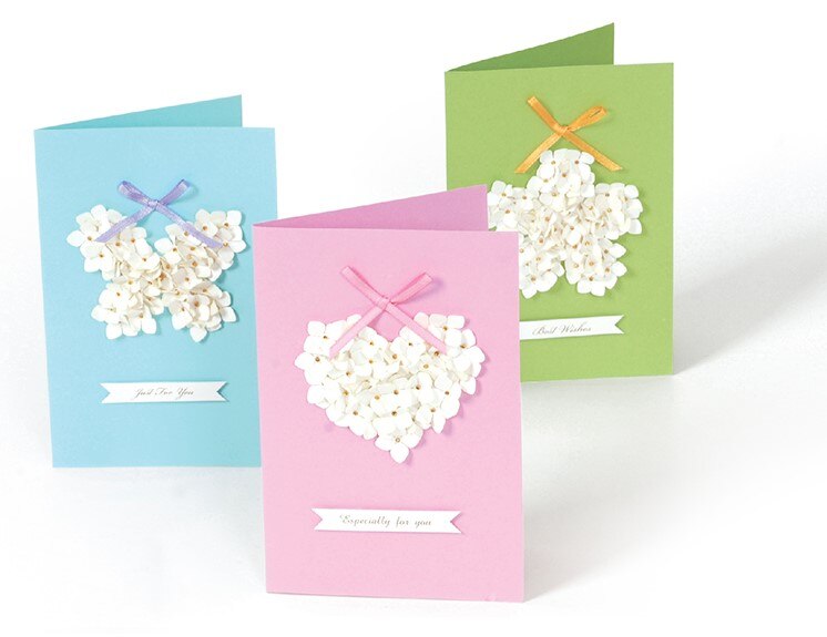 Eno Greeting Paper 3D Card Kit Wedding Valentine DIY Complete Scrapbooking Card Kit 3 blank Cards with Envelopes