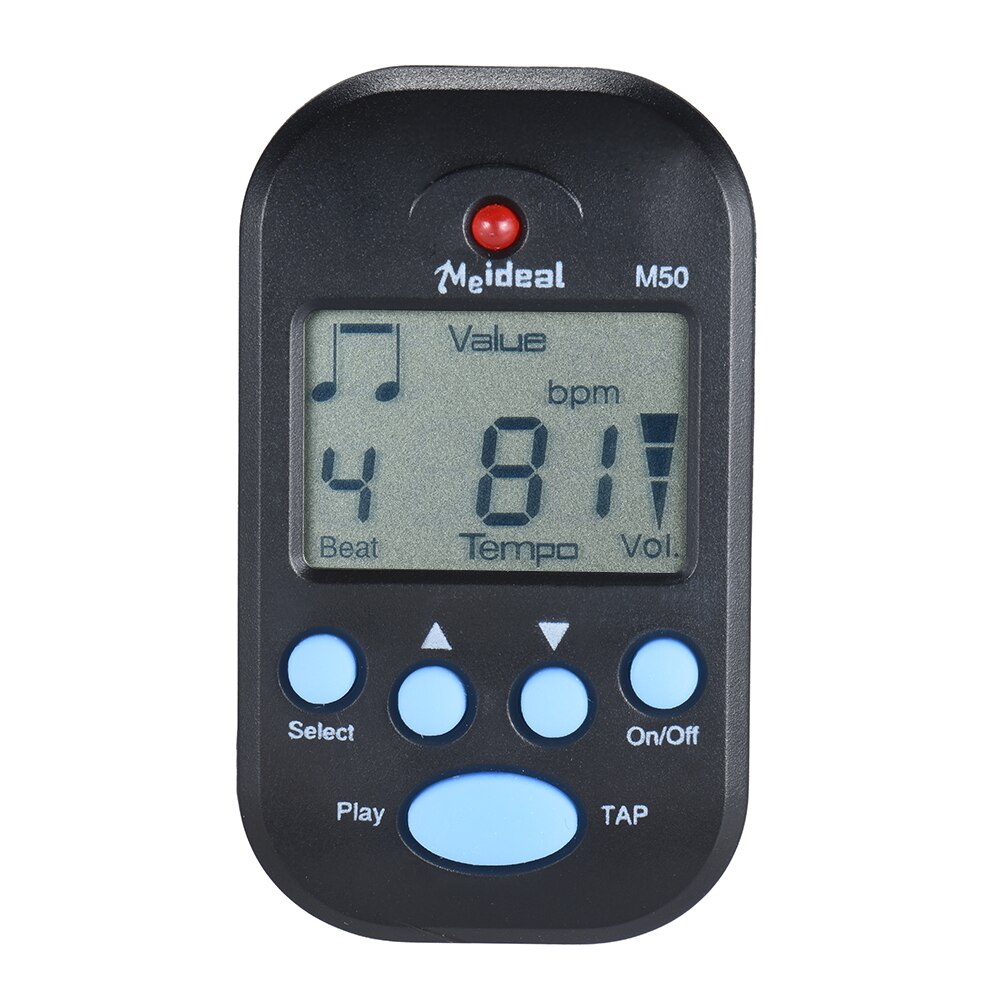 Mini Métronome Numérique Clipable LCD - 30 à 280 BPM, Fonction TAP, Réglable Volume & Battement - Pour Guitare, Violon, Basse, Instruments