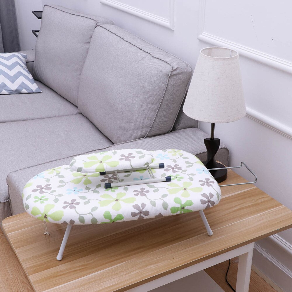Folding Ironing Board Space Saving Heat Resistant Ironing Rack with Breathable Fireproof Pad (random style)