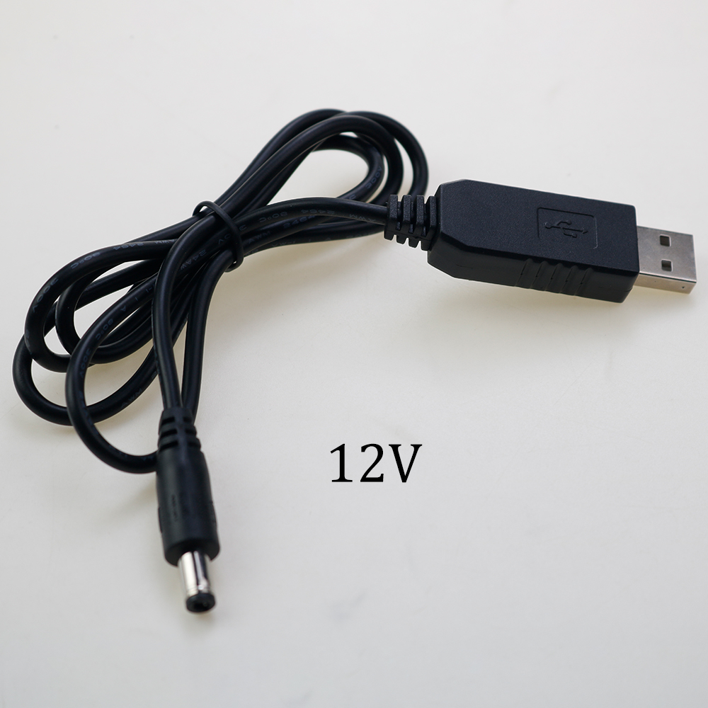 Cavo di alimentazione USB 1Pce DC5V/9V/12V cavo adattatore convertitore di linea aumento universale 5.5*2.1mm spina router per computer portatile cavo di ricarica USB