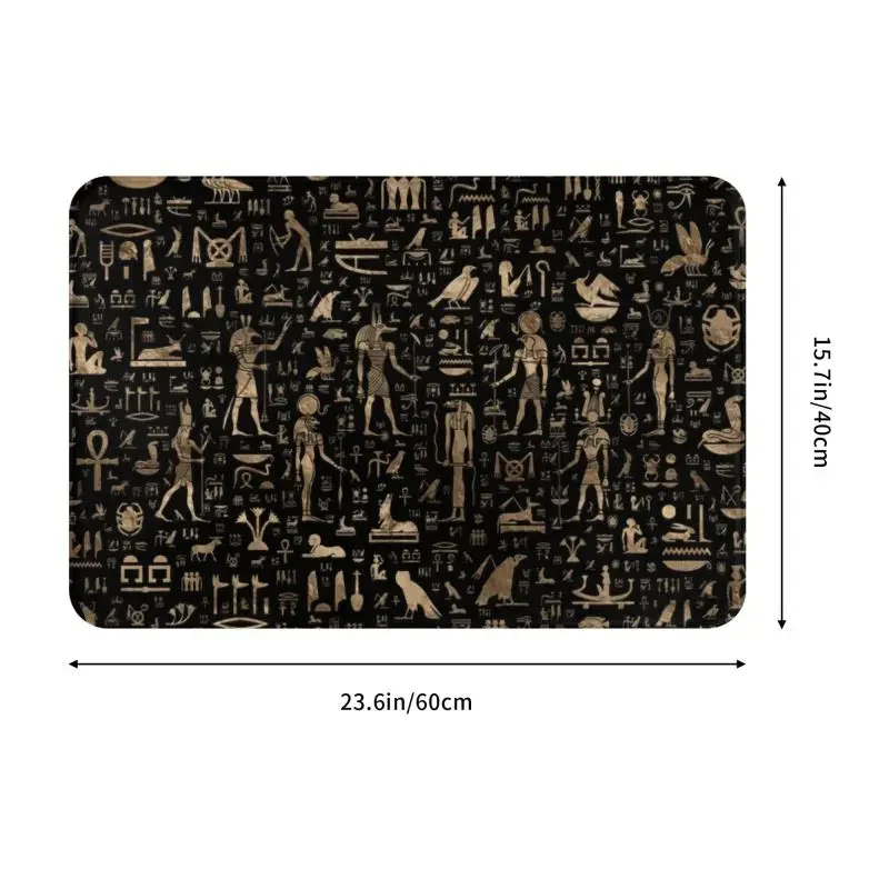 Alte ägyptische Götter und Hieroglyphen Haustür matt rutsch feste saugfähige ethnische Ägypten Fuß matt Wohnzimmer Eingang Teppich Teppich