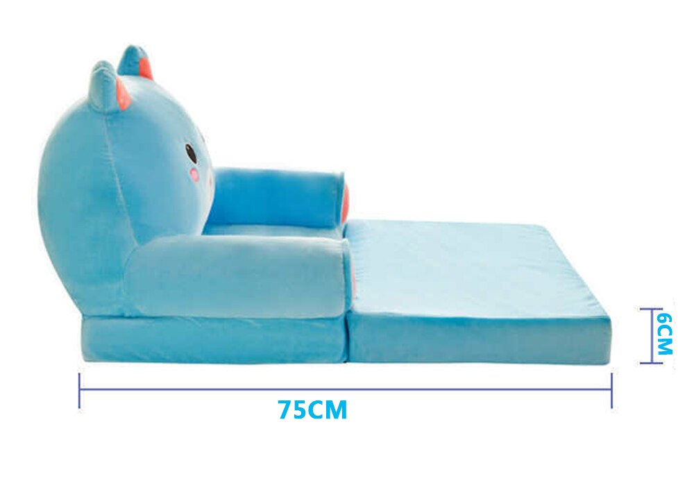 Baby børn sofa kun betræk ingen fyld tegneserie krone sæde børn stol pæn pushud småbørn børn betræk til sofa klap