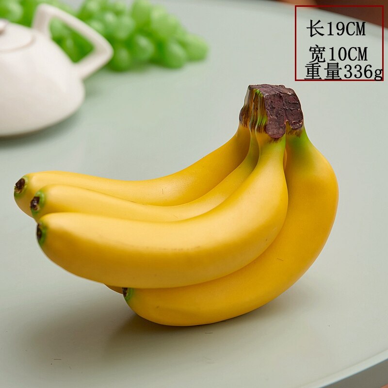 Emulational frugt model banan musa basjoo banan frugt og grøntsager mad dekoration hjem butik model dekoration skyde rekvisitter: Banan a