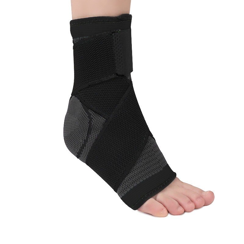 Tobillera de compresión antiesguince, vendaje transpirable, protector fijo, tejido de nailon, ajustable, para deportes