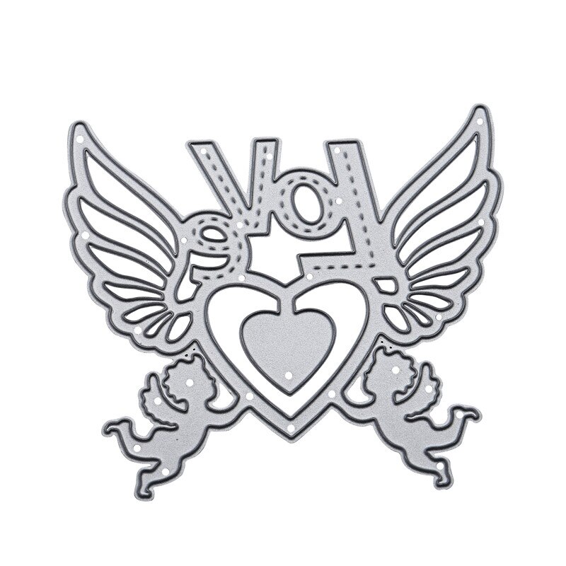 Eastshape Angel Heart Dies Love Metal Cutting Dies Dies for Scrapbooking Card Embossing Paper Template Stencil Die Cut