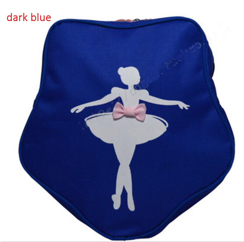 Sacos Para Meninas Crianças Mochila Escolar Para A Dança Ballet rosa Bailarina Crianças Sacos Bonito Estrela Saco da Dança Ballet: dark blue