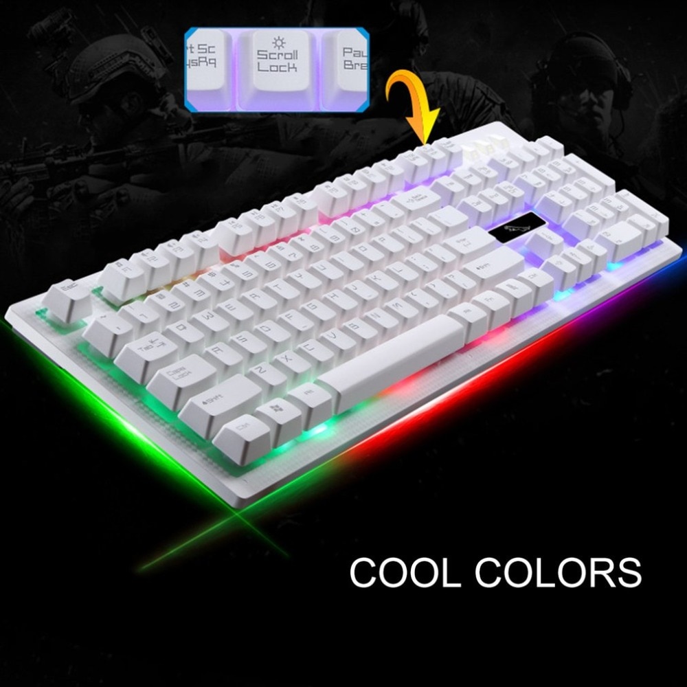 Wired Gaming Keyboard USB Backlight Gaming Keyboard Ergonomic Comfortable 114 Keys Keyboard For PC Laptop For Pro Gamer