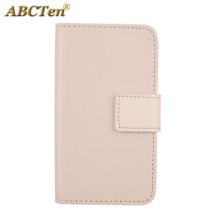 For Cat S42 Case 5.5 inch Solid Color Leather Cell Phone Pocket Flip Holster Cover For Cat S42 Phone Case: White