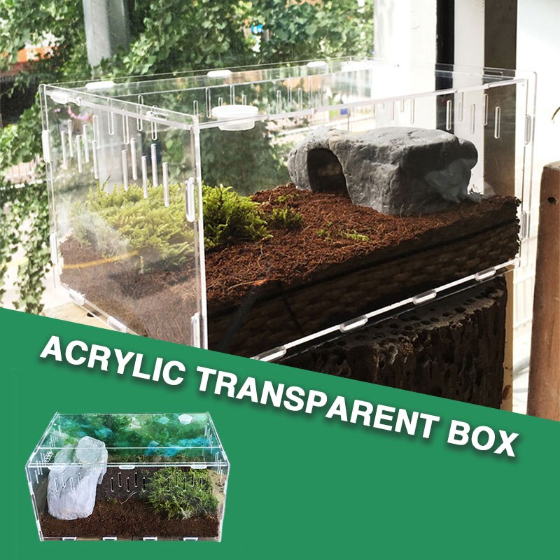 Pet Hom Reptile Box Cold Blooded Animals Breeding Stackable Animal Transportation Incubating Gecko Lizard Practical Reptile