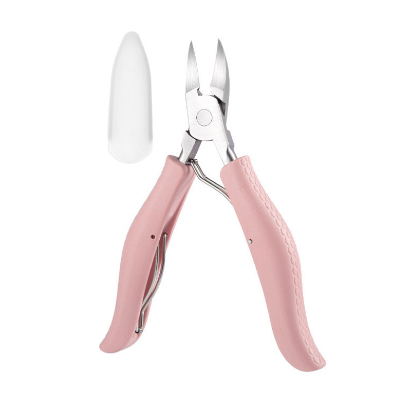 Tijeras para cutículas de uñas y uña del dedo del pie, producto para eliminar la piel muerta, herramienta de manicura y pedicura: Rosa