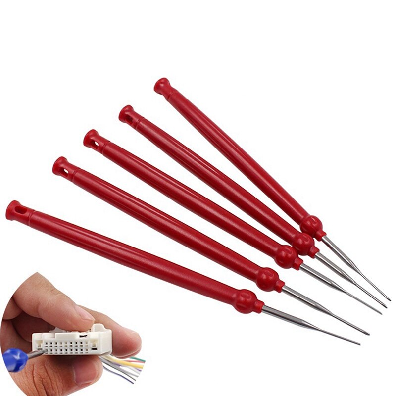 5 Pieces of Car Plug Removal Tool Needle Tractor Selection Tool Wire Harness Connector Wire Puller Terminal