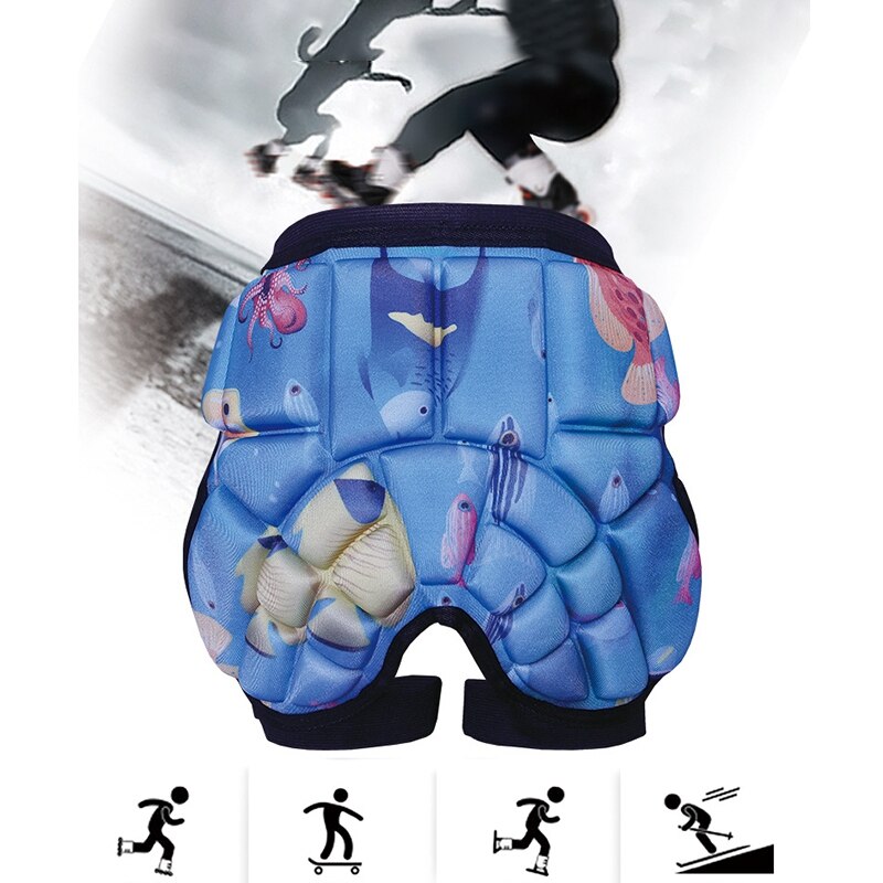 Calções de proteção calças para skate de esqui crianças bunda hip snowboard patinação de rolo