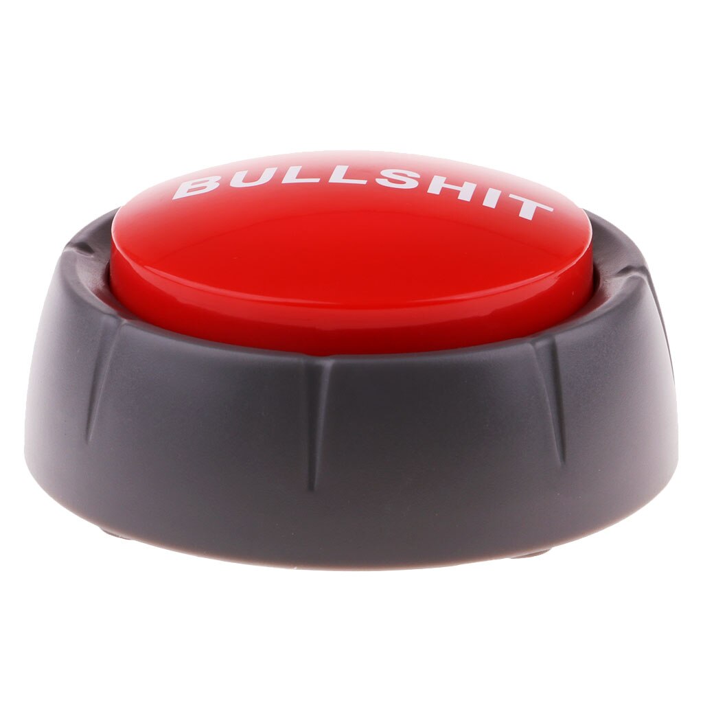 Bullshit Alert Button Desktop Joke Toy Office Prank Light Sounds Button Toy