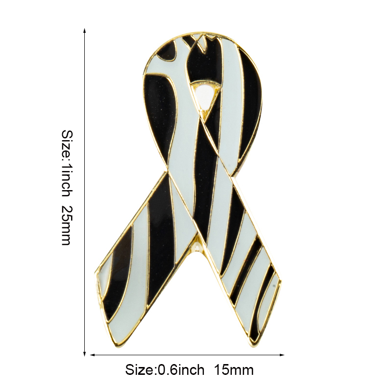 Lint Borstkanker Awareness Revers Pin Aids Metalen Badge Pin Broche Decoratieve Knoppen voor Kleding XY0025: Blue Zinc Plated