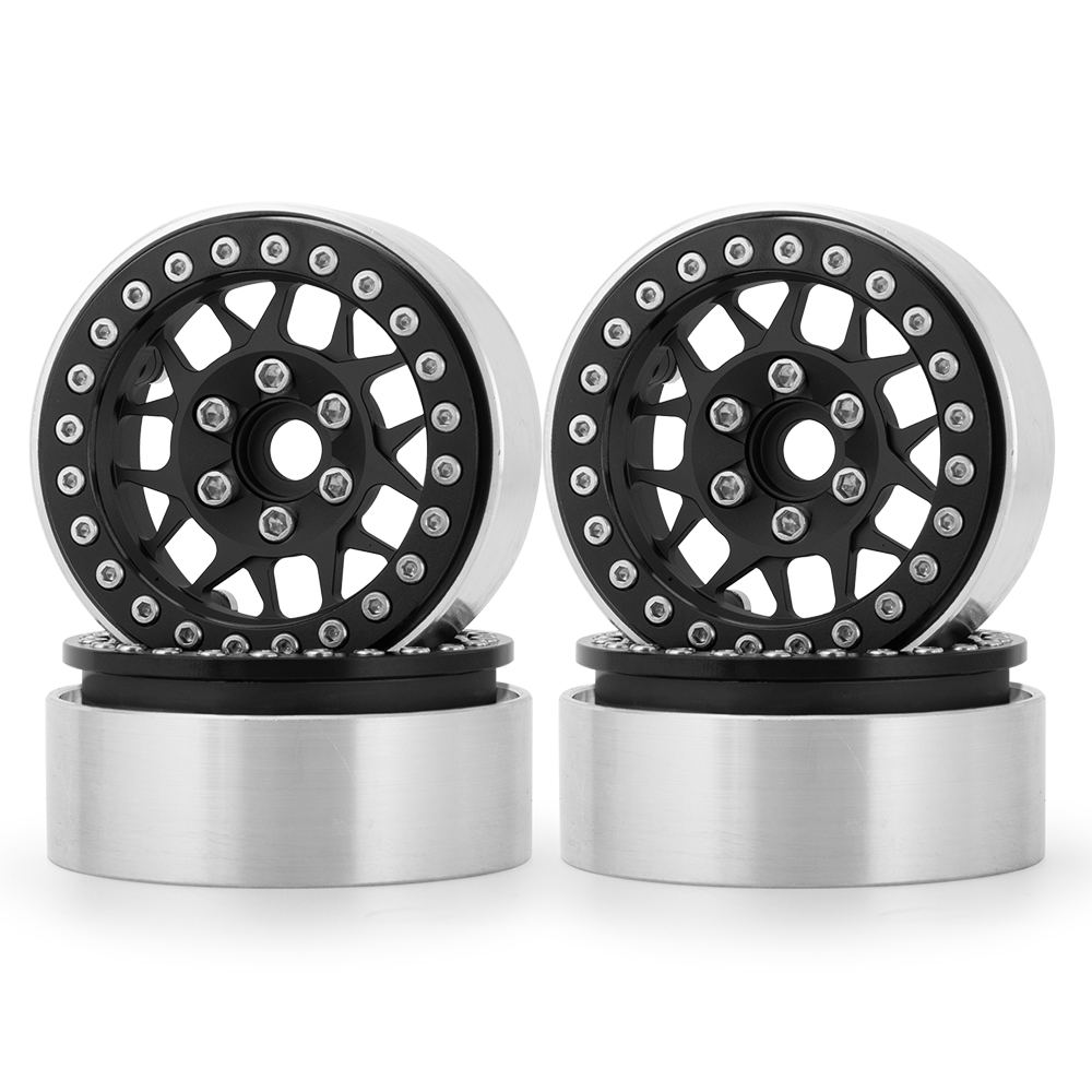AXSPEED 4 llantas de Metal de 1,9 "/2,2 pulgadas Beadlock 25/35mm para Axial SCX10 Wraith TRX-4 D90 1/10 coche trepador de control remoto piezas de mejora