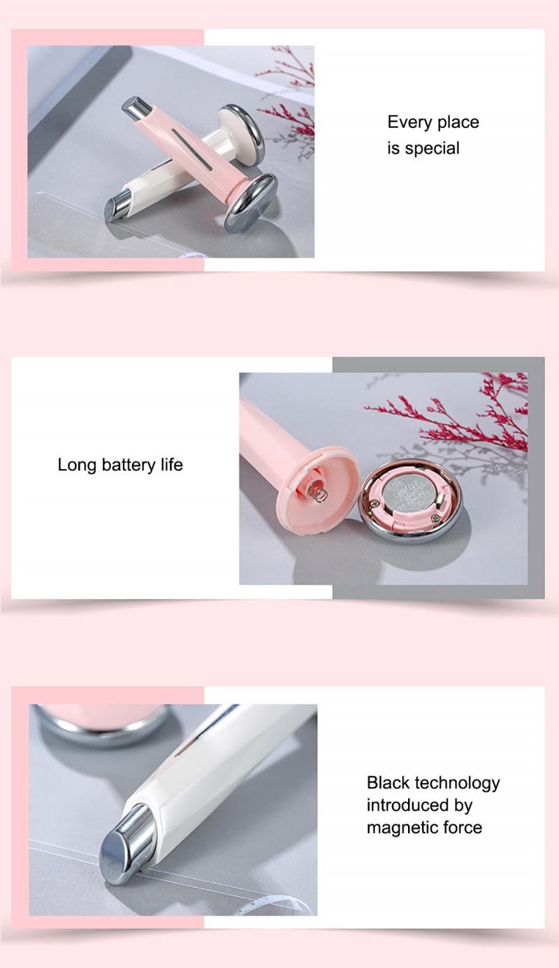 Lápiz eléctrico para masaje de ojos, Mini lápiz facial portátil de círculo oscuro, vibración, cara delgada, palo mágico, bolsa, dispositivos de belleza para ojos