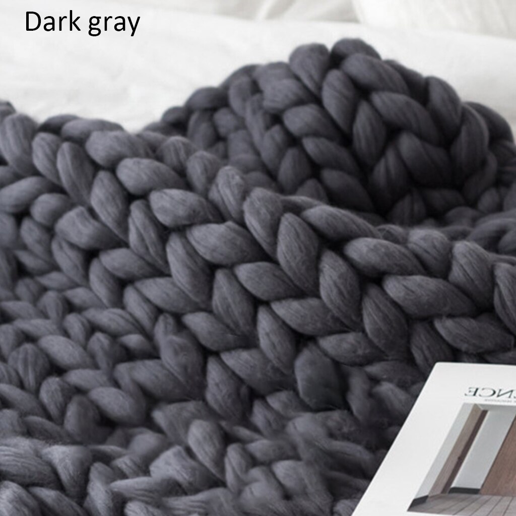 1000G Bunte Hand-Gestrickte Garn Für Farbstoff Schal Hand Strick Weichen Milch Baumwolle Garn Dicke Wolle Garn Riesen wolle Decke S03: Dunkelgrau