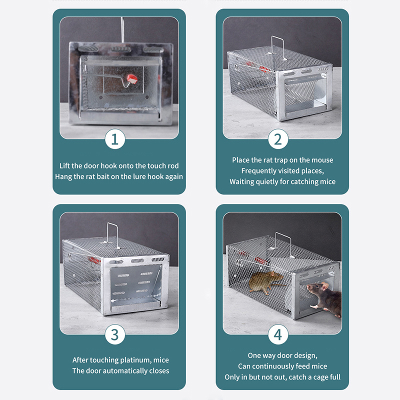 Multi-Catch Rodent Mouse Trap Rat Trap Cage Pest Control All Mice And Rat Can Fit In Mice Rodent Catcher Rat Trap Cage