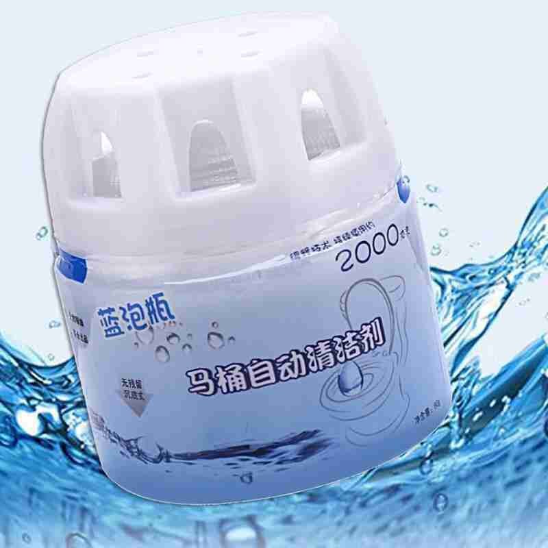 80g Toilet Cleaner Automatic Toilet Cleaner Assistant Cleaning WC All-Purpose Bubble Cleaner Blue Bathroom C5R6