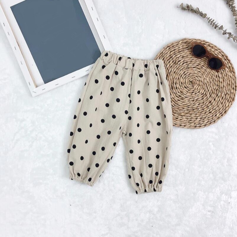 Lente zomer jongens broek stippen mug kinderbroek all-match eenvoudig casual babymeisjeskleding meisjes leggings kinderbroeken