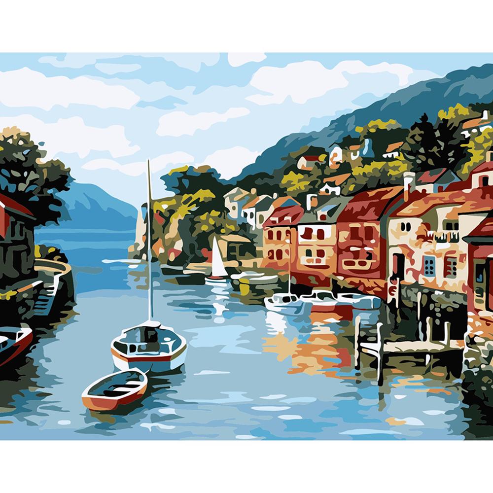 Pintura Diy de tortuga por números para colorear por números, arte de pared moderno, imagen por números para decoración del hogar, juguetes hechos a mano para niños: NO Framed 0138