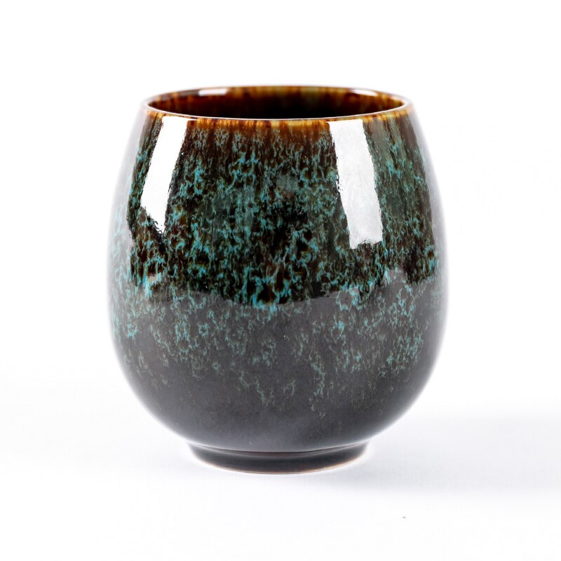 150ml to180ml Chinese Retro Handmade Random Texture Color Glaze High Temperature Firing Ceramic Teacup Porcelain: 1
