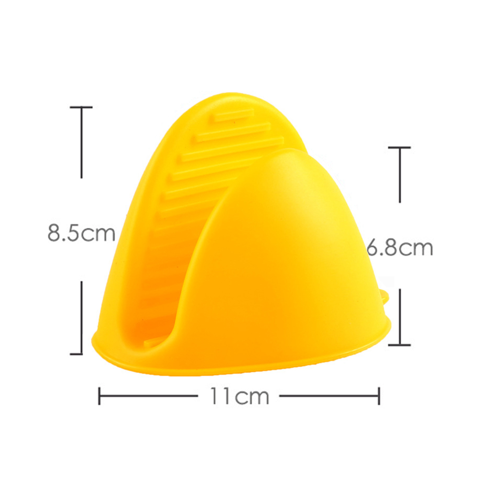 Microwave Oven Glove Silicone Heat Insulation Mitts Anti Scalding Pot Bowl Holder Clip Cooking Baking Kitchen Gadget Accessories: Yellow