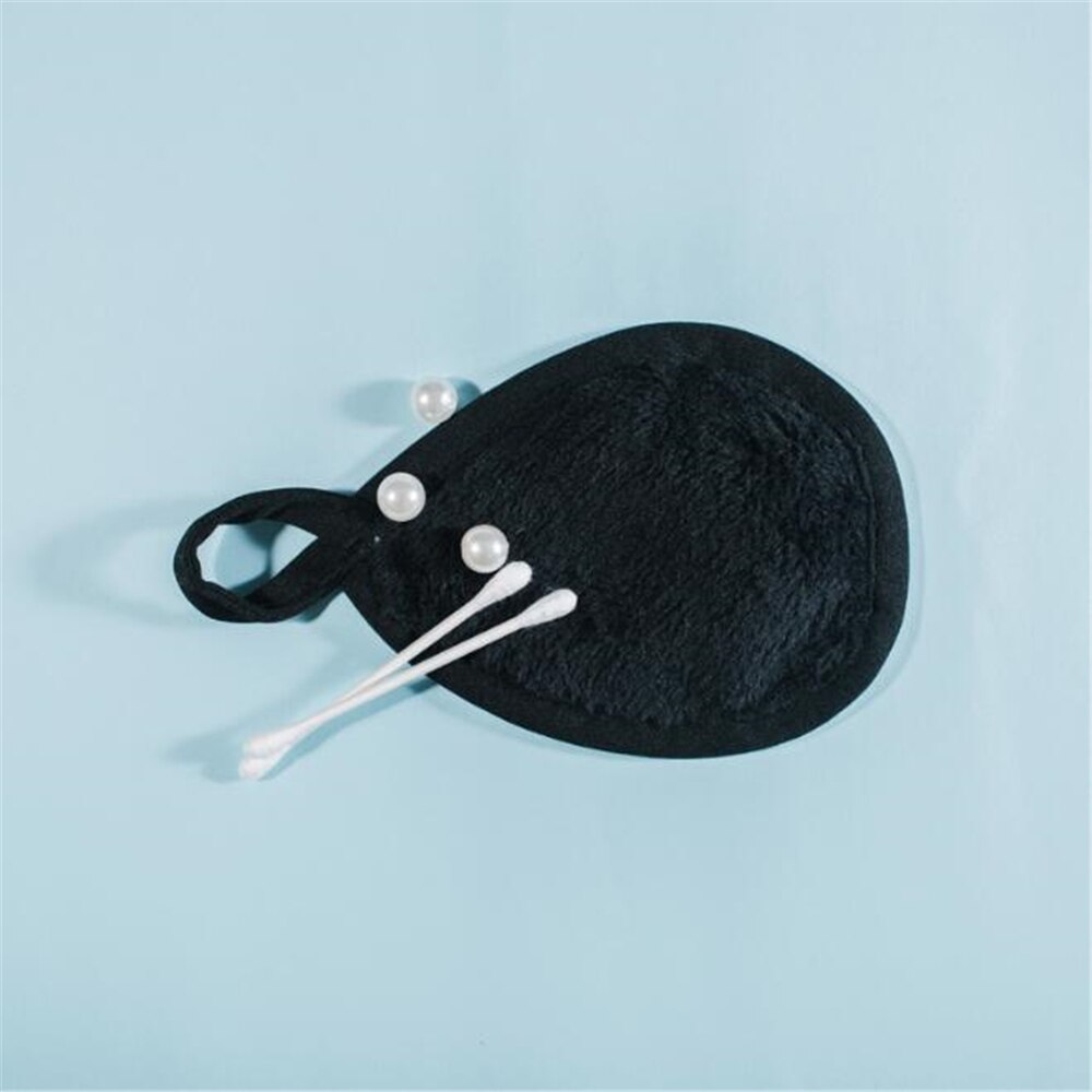 Reusable Makeup Remover Cloth Microfiber Makeup Removal Towel Face Wash Cloth Makeup Remover Wipes Facial Face Care Tools: Black