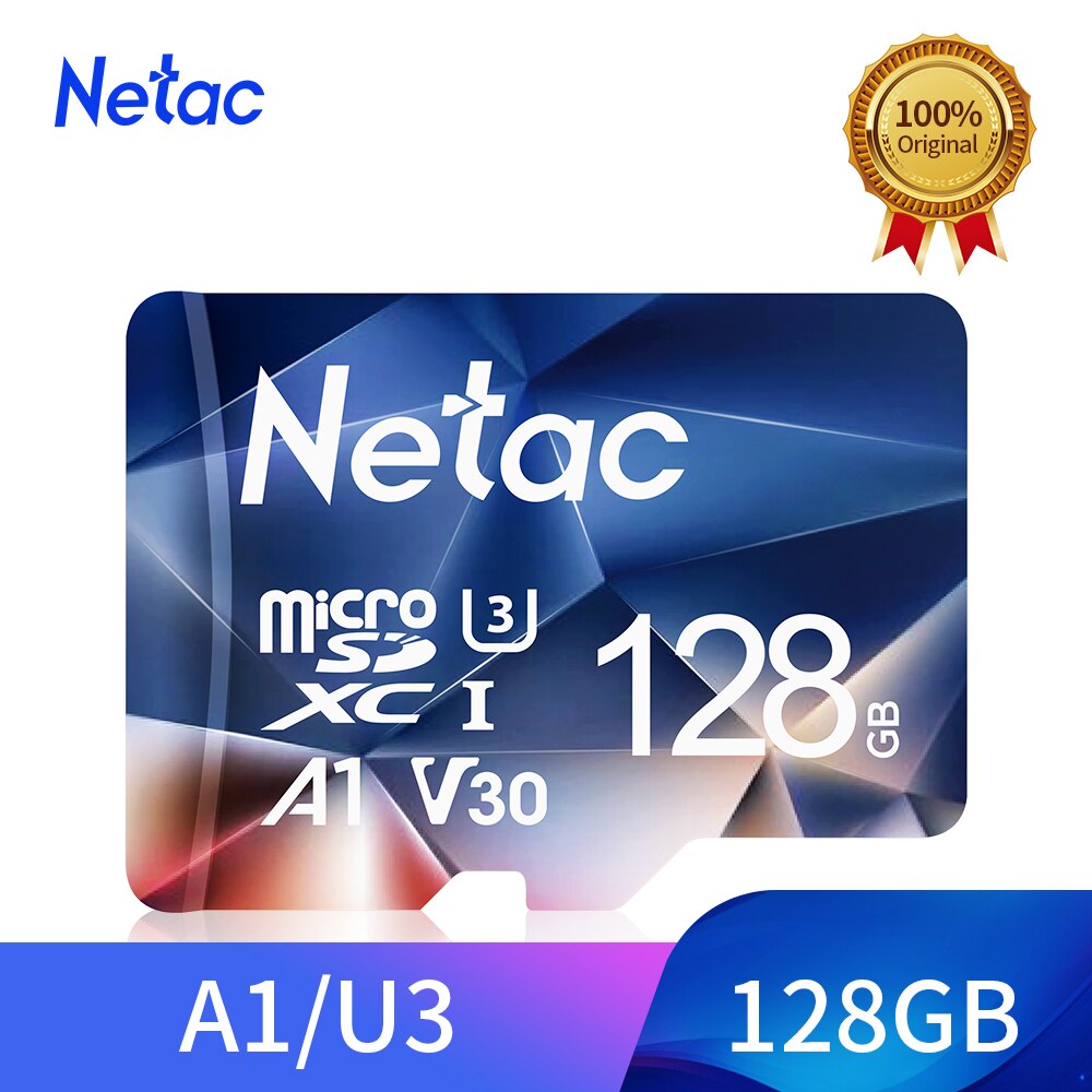 Netac karta mikro SD 64GB 128GB 256GB 512GB karta pamięci SD/TF karta pamięci U3 V30 klasa 10 TF 100 Mb/s karta MicroSD na aparat telefoniczny