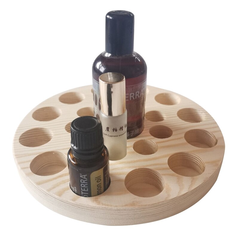 Essential Oil Rack, Display 22 Bottles Cosmetic, Makeup Storage Perfume Holders - Essential Oils Bottles Wooden Stand Organizer