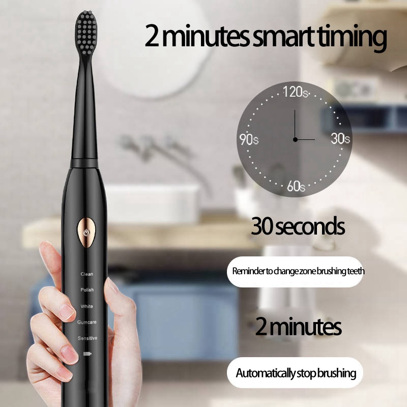 Acoustic Wave Electric Toothbrush Rechargeable Waterproof Electric Toothbrush Couple Set Whitening Teeth