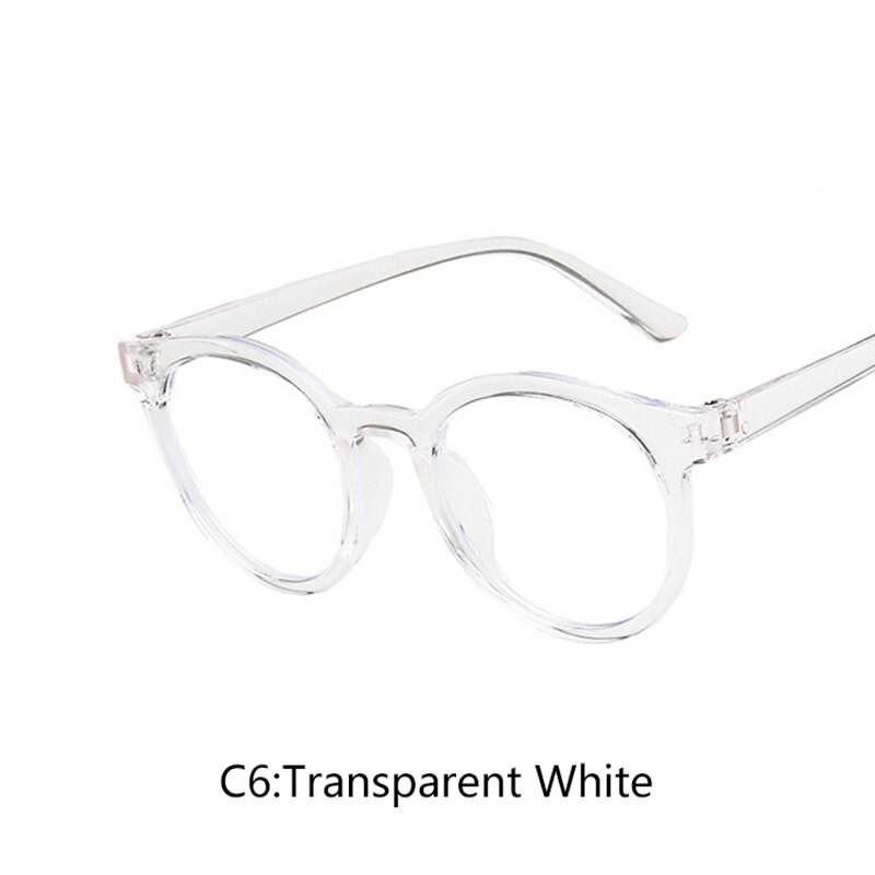 Gafas de bloqueo redondas para niños y niñas, lentes con filtro de Blu-ray, a la: c6Transparent