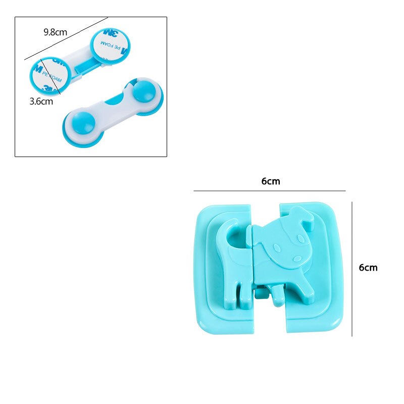 Verrou de sécurité en forme de chiot de dessin animé, 1 pièce, pour porte de réfrigérateur, Protection bébé contre les enfants, verrou de sécurité, cadenas