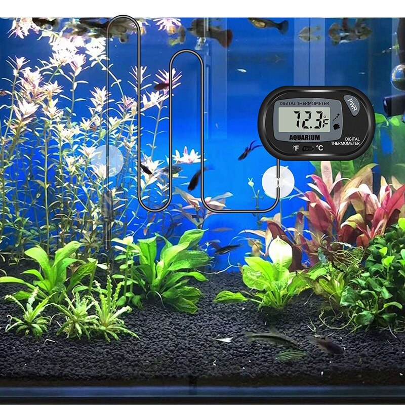 Digital Aquarium Fish Tank Thermometer Terrarium Water Temperature Gauge with Waterproof Sensor Probe