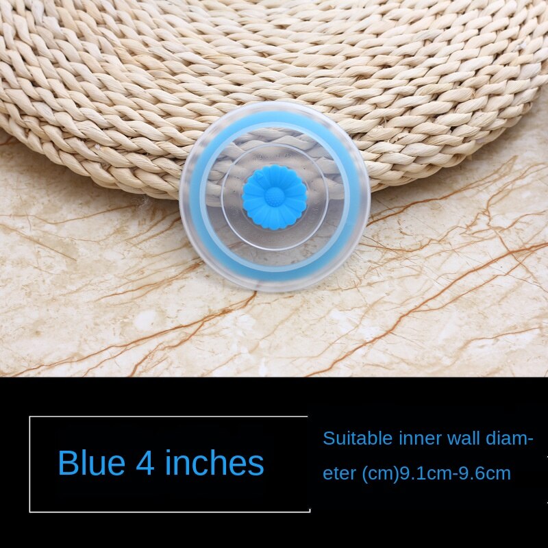 Reusable Food Packaging Cover Silicon Food Fresh-Keep Sealing Cap Vacuum Stretch Silicone Lids Kitchen Silicone Cover: Blue 4 inches