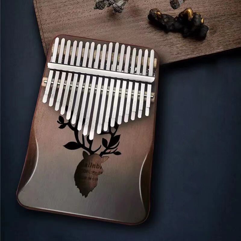 Kalimba-Piano de pulgar de 17 teclas, instrumento Musical, caja de música creativa, hecho con un solo tablero, madera Mbira de: A